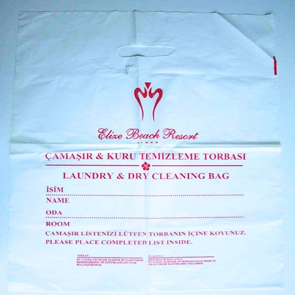 Logo Baskılı 40x55 cm Çamaşır Poşeti 65 Gr