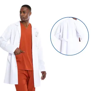 Uzun boy, Kısa Kol, Klasik Yaka Doktor Önlüğü, Renk: Beyaz, Beden & Boyut: Medium