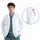 Short-Length, Long-Sleeve, Classic Collar Doctor Coat, Color: White, Size: Medium Short-Length, Long-Sleeve, Classic Collar Doctor Coat, Color: White, Size: Medium
