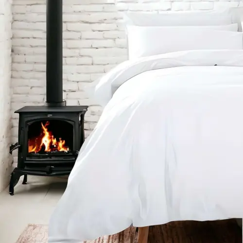 Despina Series 63 Wire Single Duvet Cover Set, Options: Single, Color: White